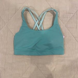 blue lululemon energy bra